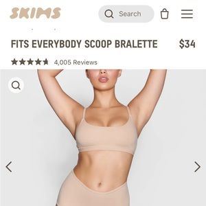 Skims Fits Everybody Scoop Bra in Clay (M)